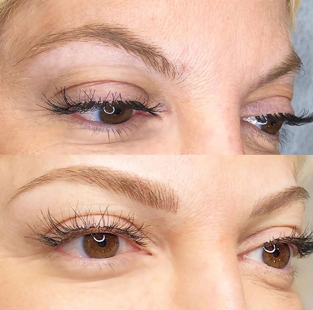 Tori Spelling Microblading Before and After Instagram