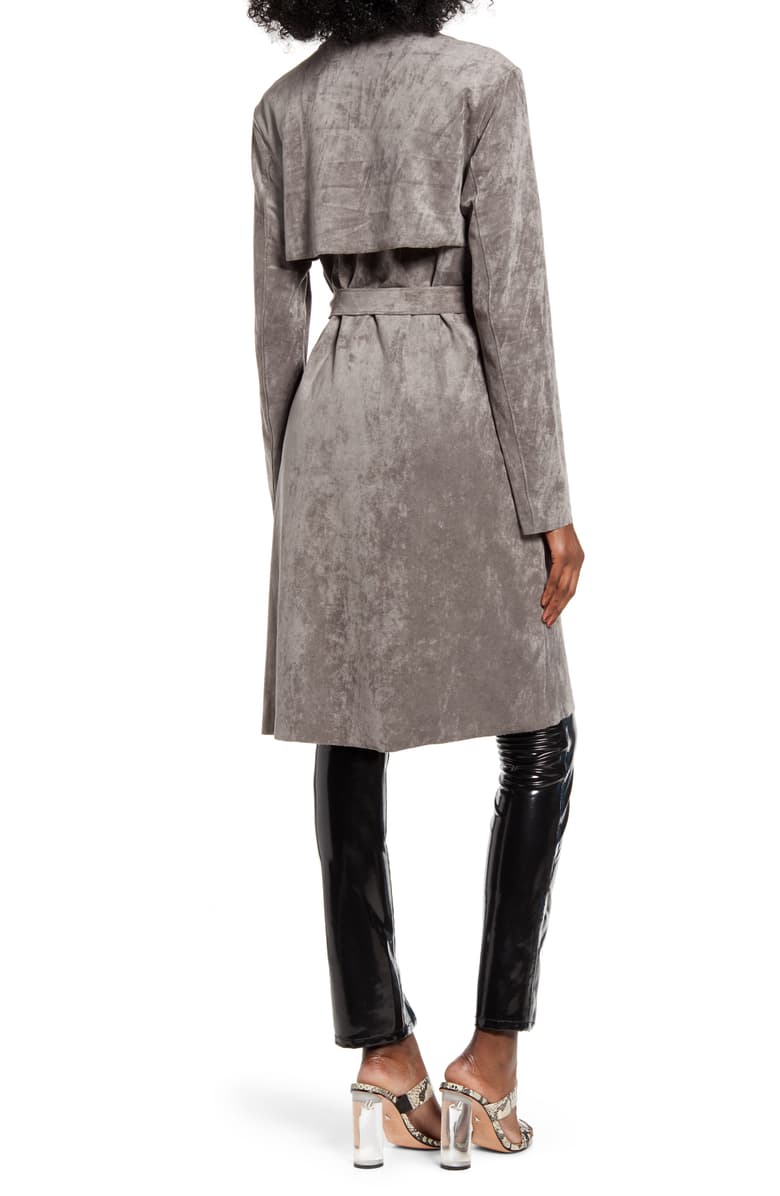 BLANKNYC Faux Suede Trench Coat