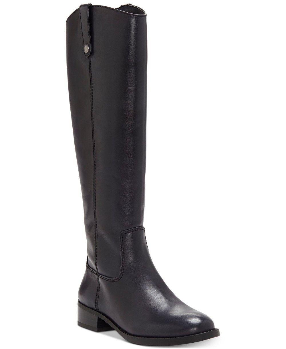 I.N.C. Fawne Wide-Calf Riding Boots Black