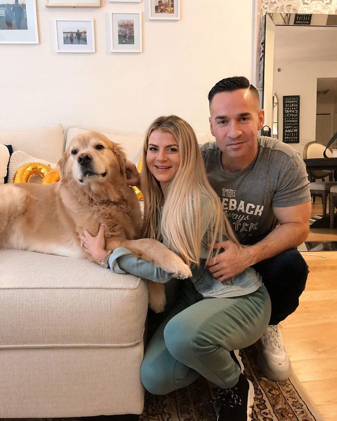 Mike ‘The Situation’ Sorrentino Shares Sweet Family Pic With Wife Lauren Sorrentino Petting Dog