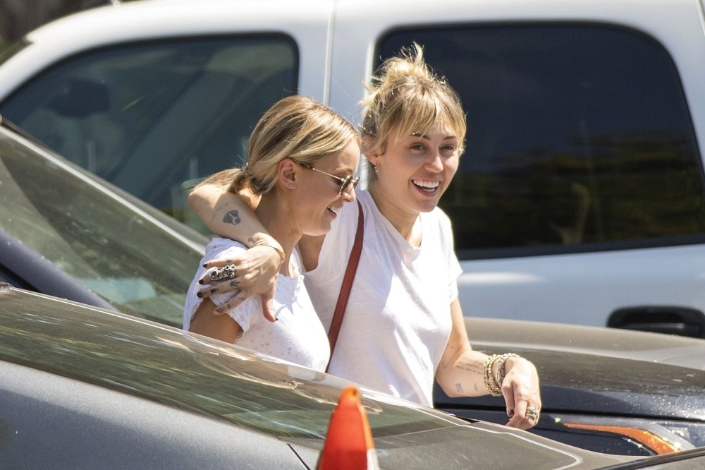 Miley Cyrus Gets Close With Kaitlynn Carter at Lunch Over Labor Day Weekend Wearing White Shirts