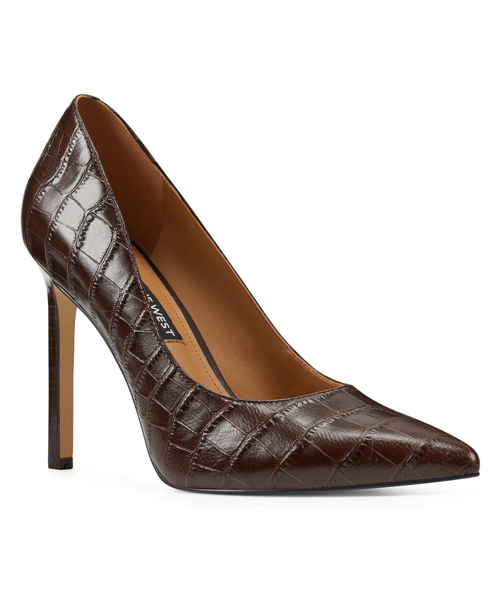 Nine West Tatiana Pumps Dark Brown Croc