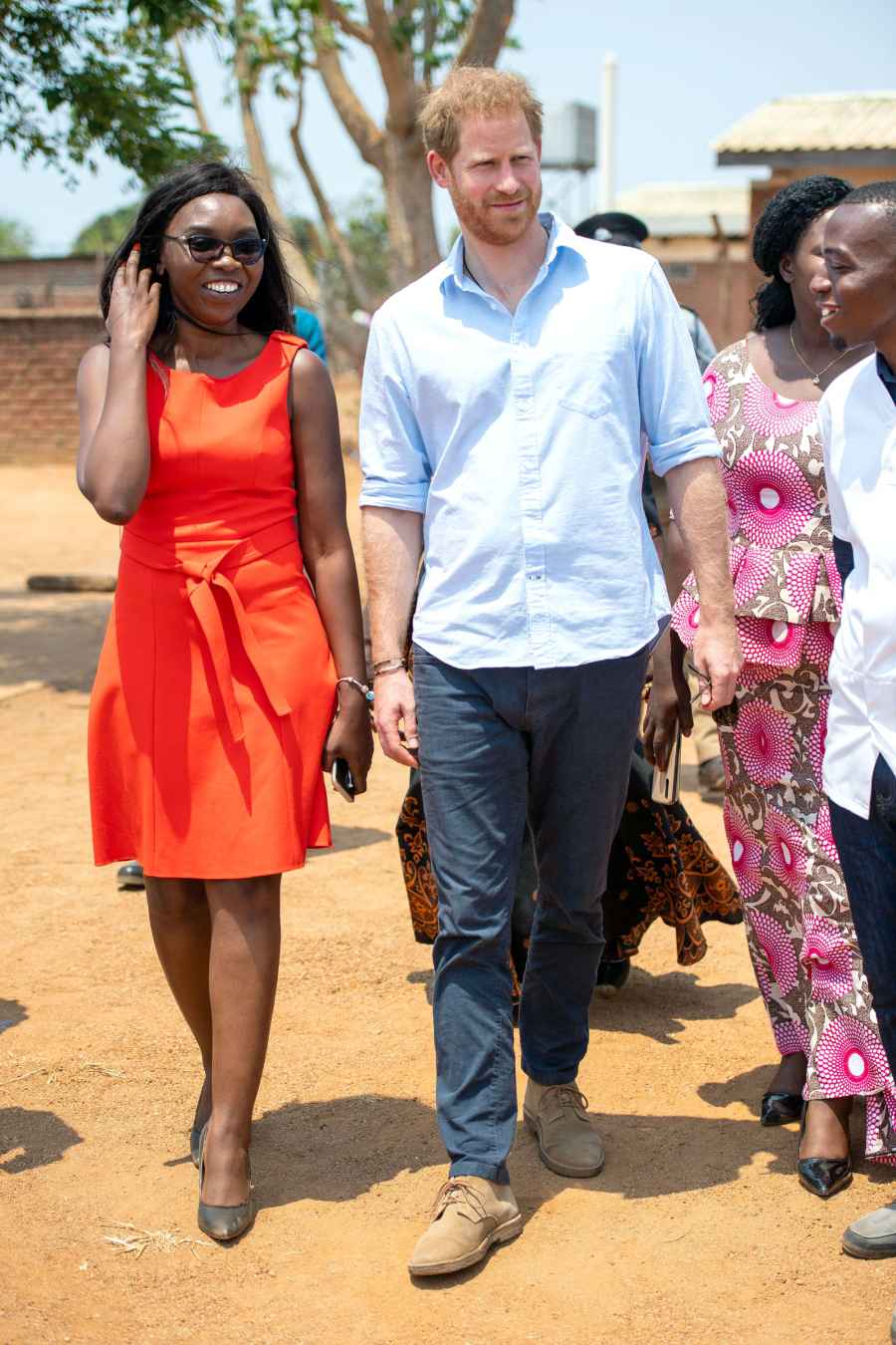Prince Harry and Duchess Meghan Embark on Royal Tour of Africa Mauwa Health Centre in Blantyre, Malawi