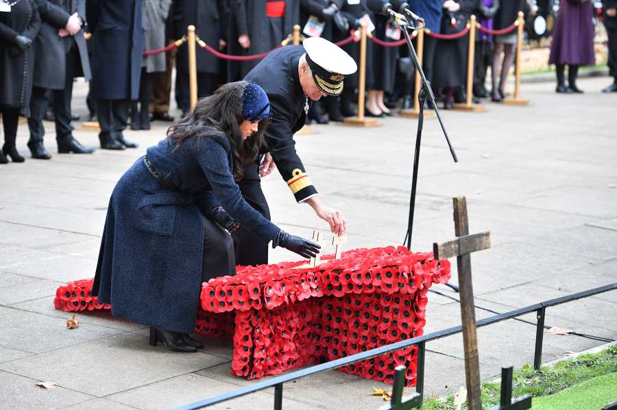 Duchess Meghan Visits Field of Remembrance for 1st Time With Prince Harry