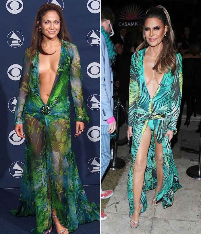 Jennifer Lopez Versace Dress vs. Lisa Rinna Halloween Costume