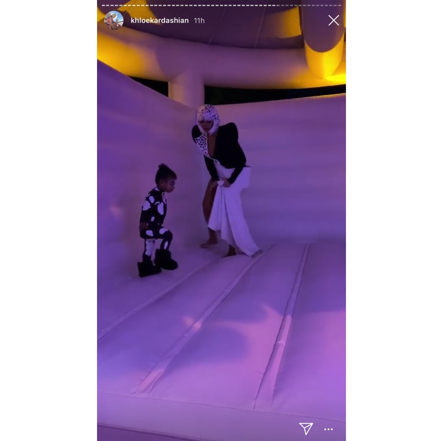 Khloe Kardashian and Her Daughter True Dress as Cruella de Vil and a Dalmatian for Halloween 2019