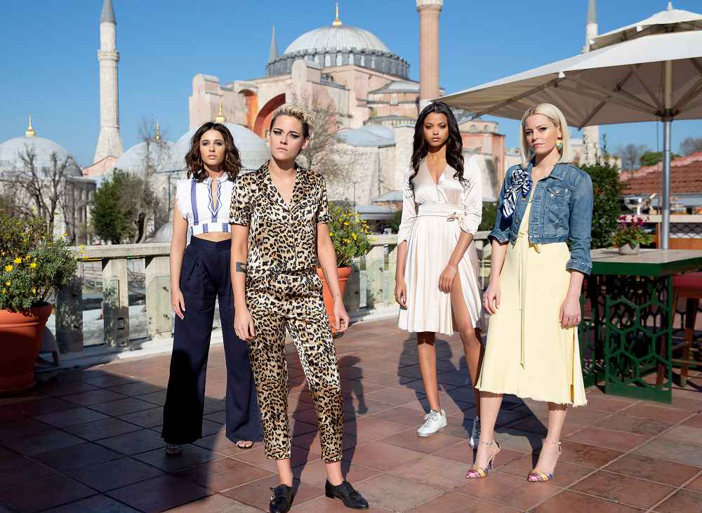 Kristen Stewart, Naomi Scott, Ella Balinska and Elizabeth Banks star in Charlie's Angels.