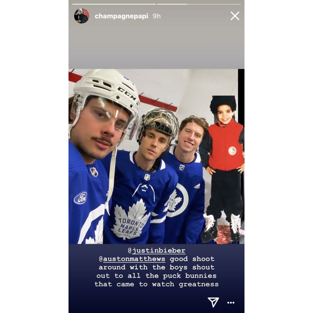 Drake Justin Bieber hockey