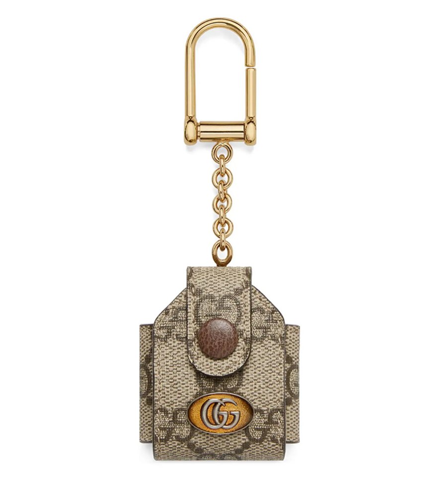 Luxury Gift Guide - Gucci Ophidia GG Supreme AirPods Keychain Case
