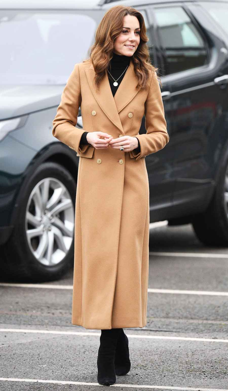 Duchess Kate Middleton Camel Coat January 22, 2020