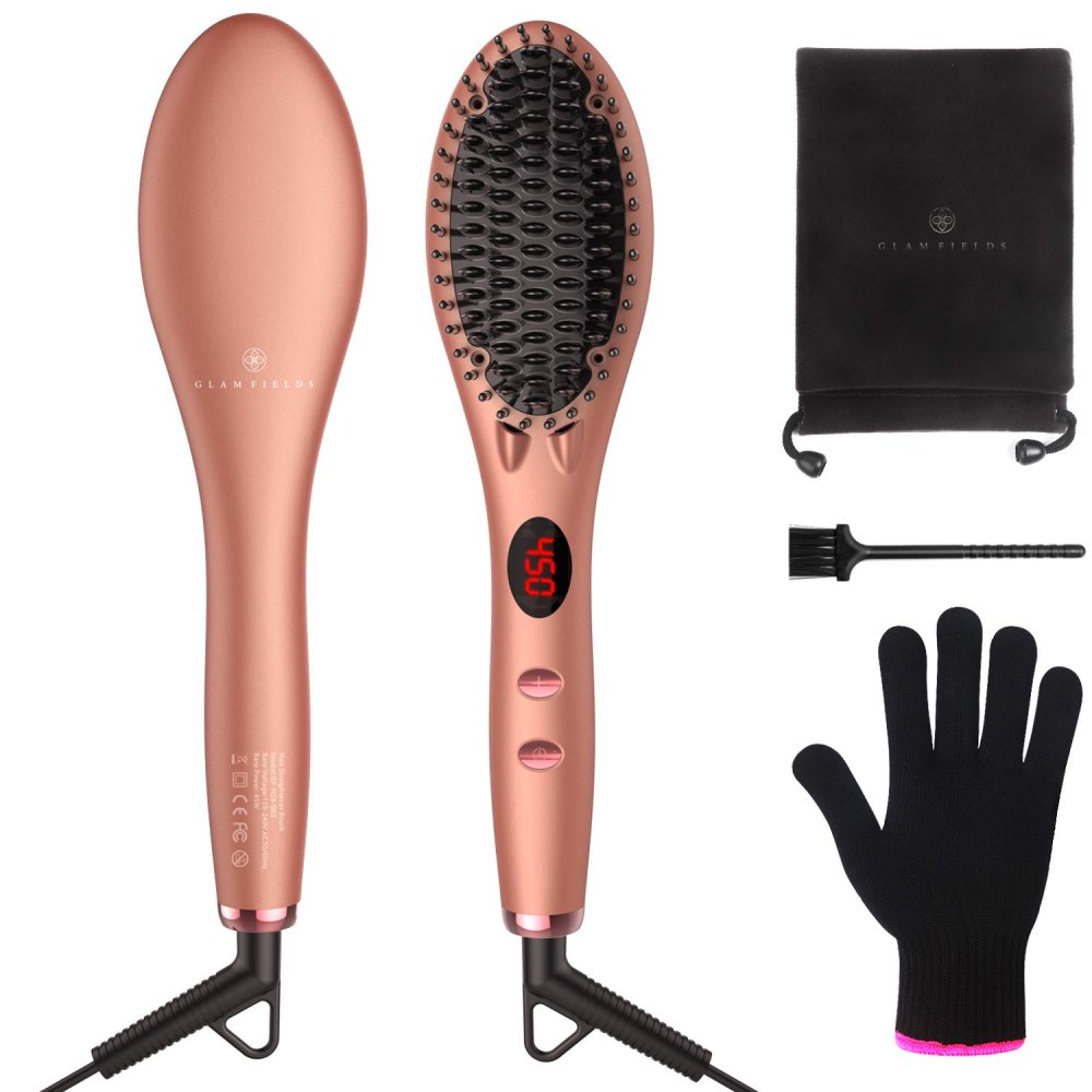 GLAMFIELDS Ionic Hair Straightening Brush