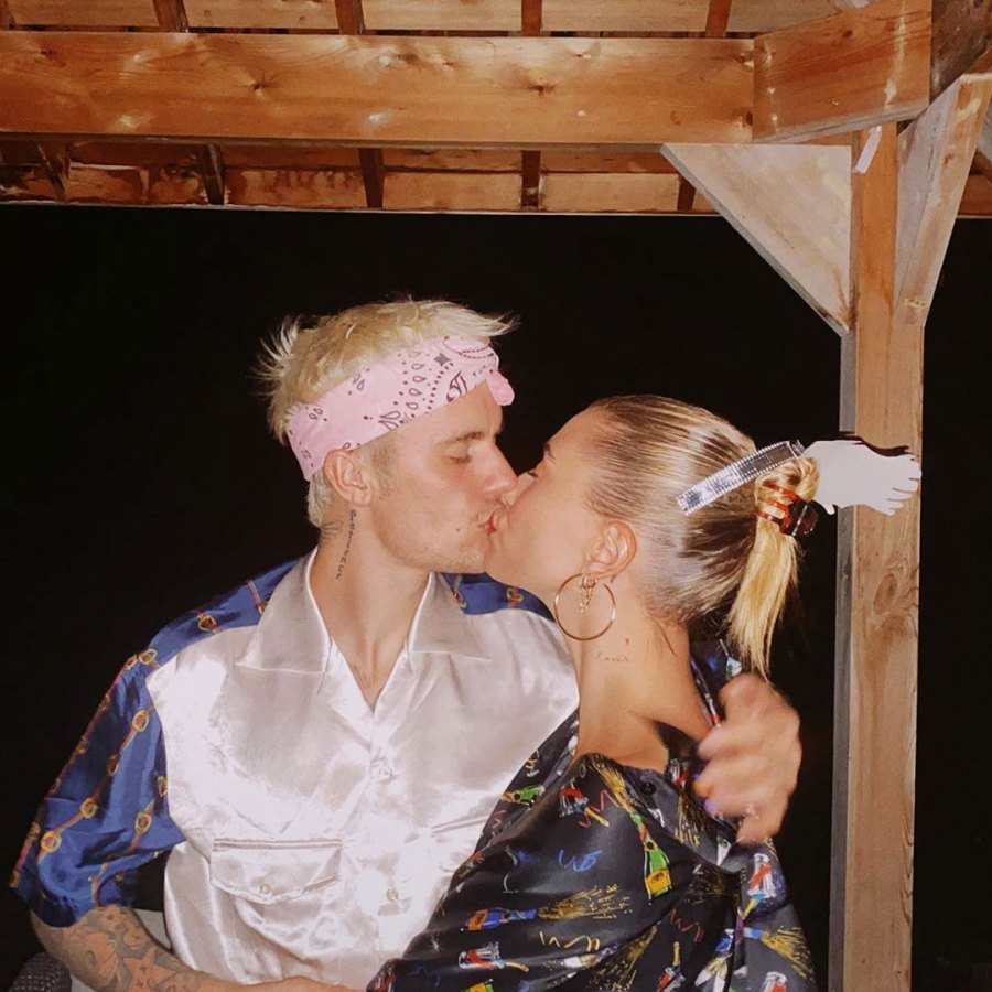 Justin Bieber and Hailey Baldwin Kissing How the Stars Celebrated New Years Eve 2020
