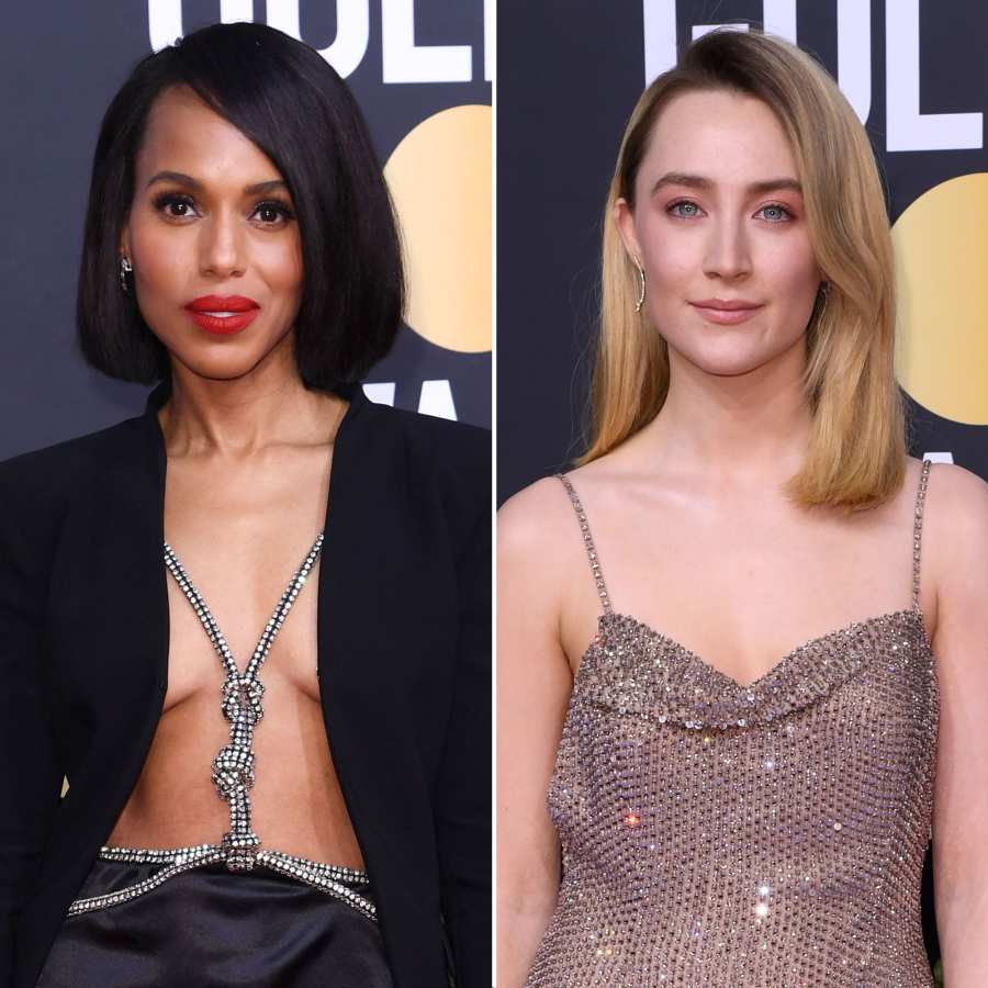 Kerry Washington and Saoirse Ronan What You Didn't See on TV Golden Globes 2020