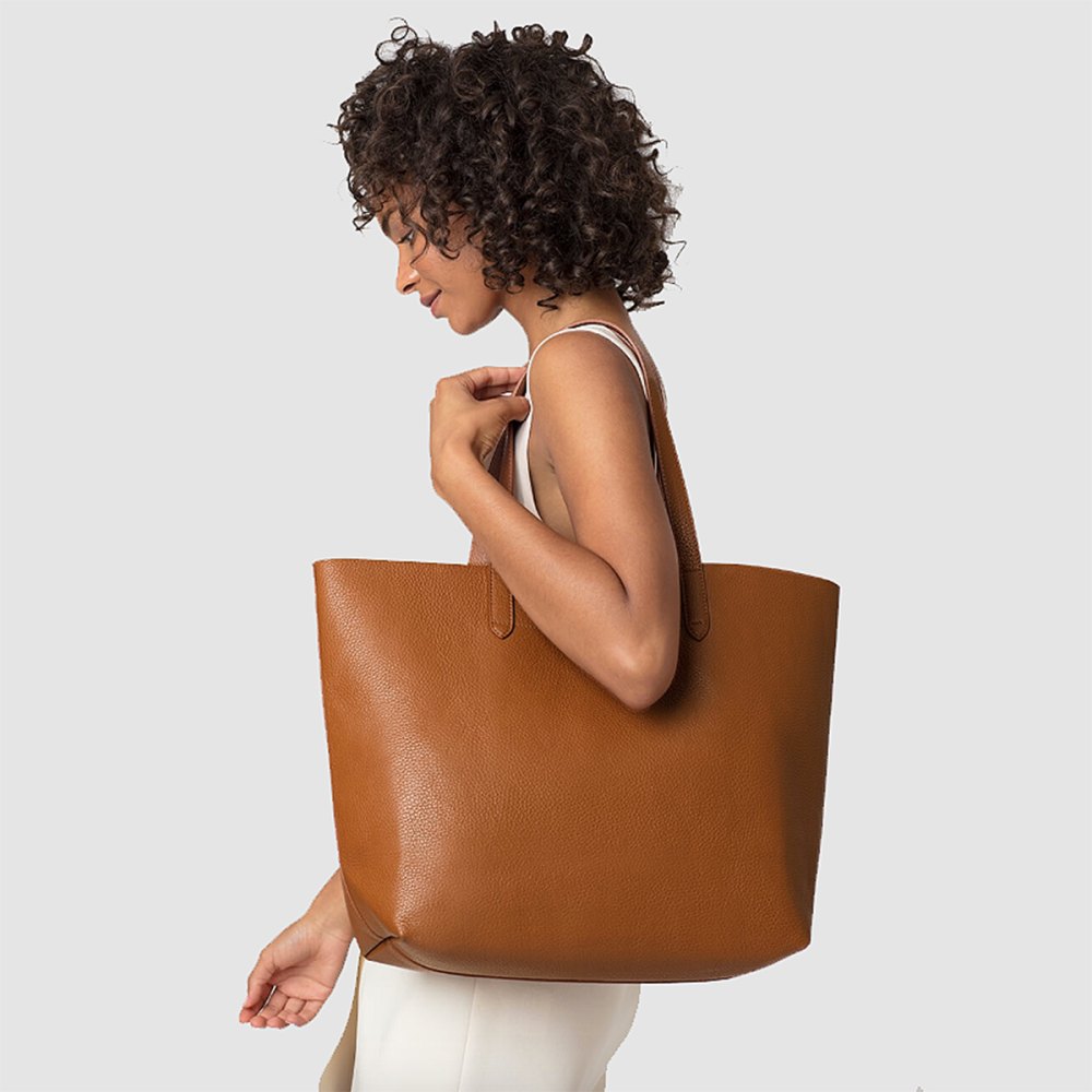 Classic Structured Leather Tote