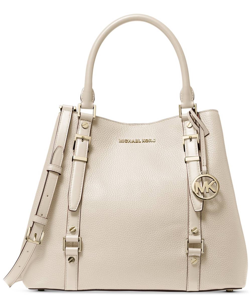 MICHAEL Michael Kors Bedford Legacy Large Grab Tote (Light Cream/Gold)