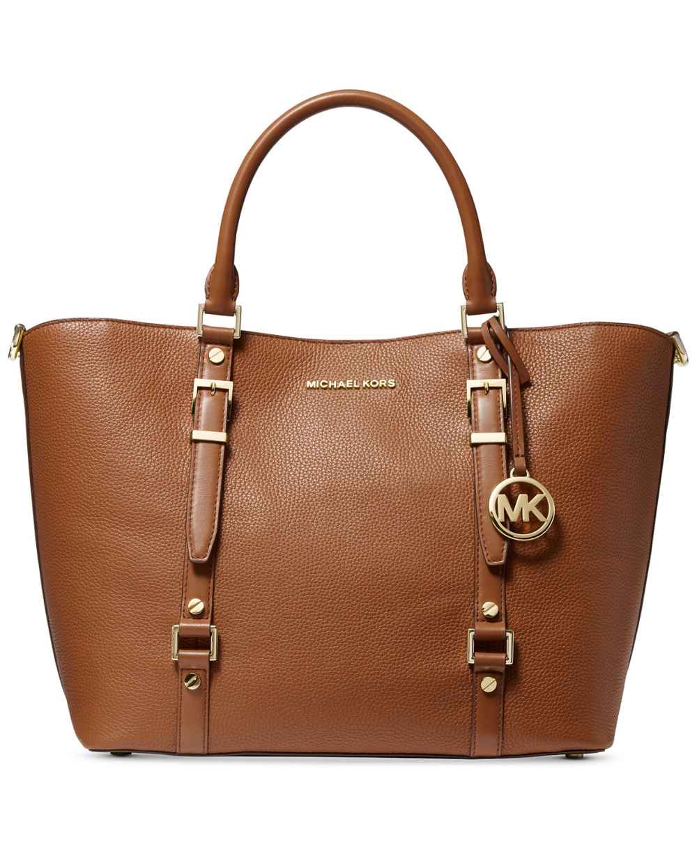 MICHAEL Michael Kors Bedford Legacy Large Grab Tote (Luggage/Gold)