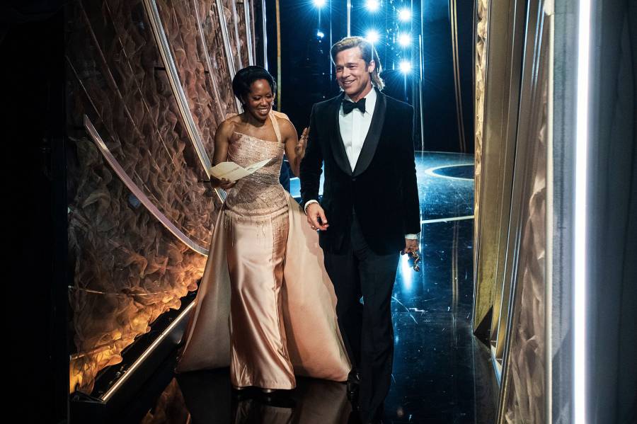 Regina King and Brad Pitt Backstage What You Didnt See on TV at Oscars 2020