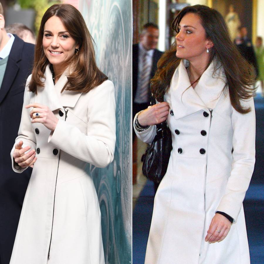 Duchess Kate Middleton's Style Rewears - White Reiss Coat