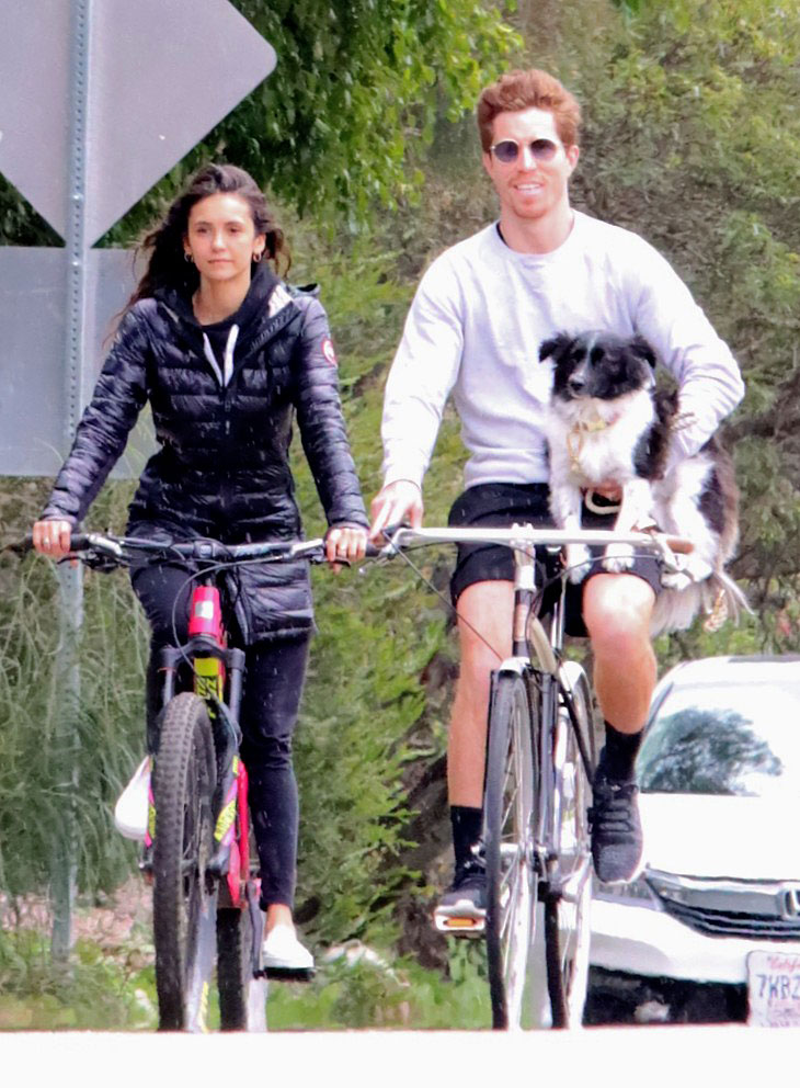 Nina Dobrev and Shaun White Spotted Biking in Malibu