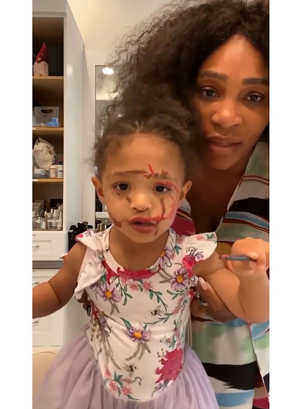 Watch Serena Williams' Daughter Olympia Adorably Do Her Own Makeup