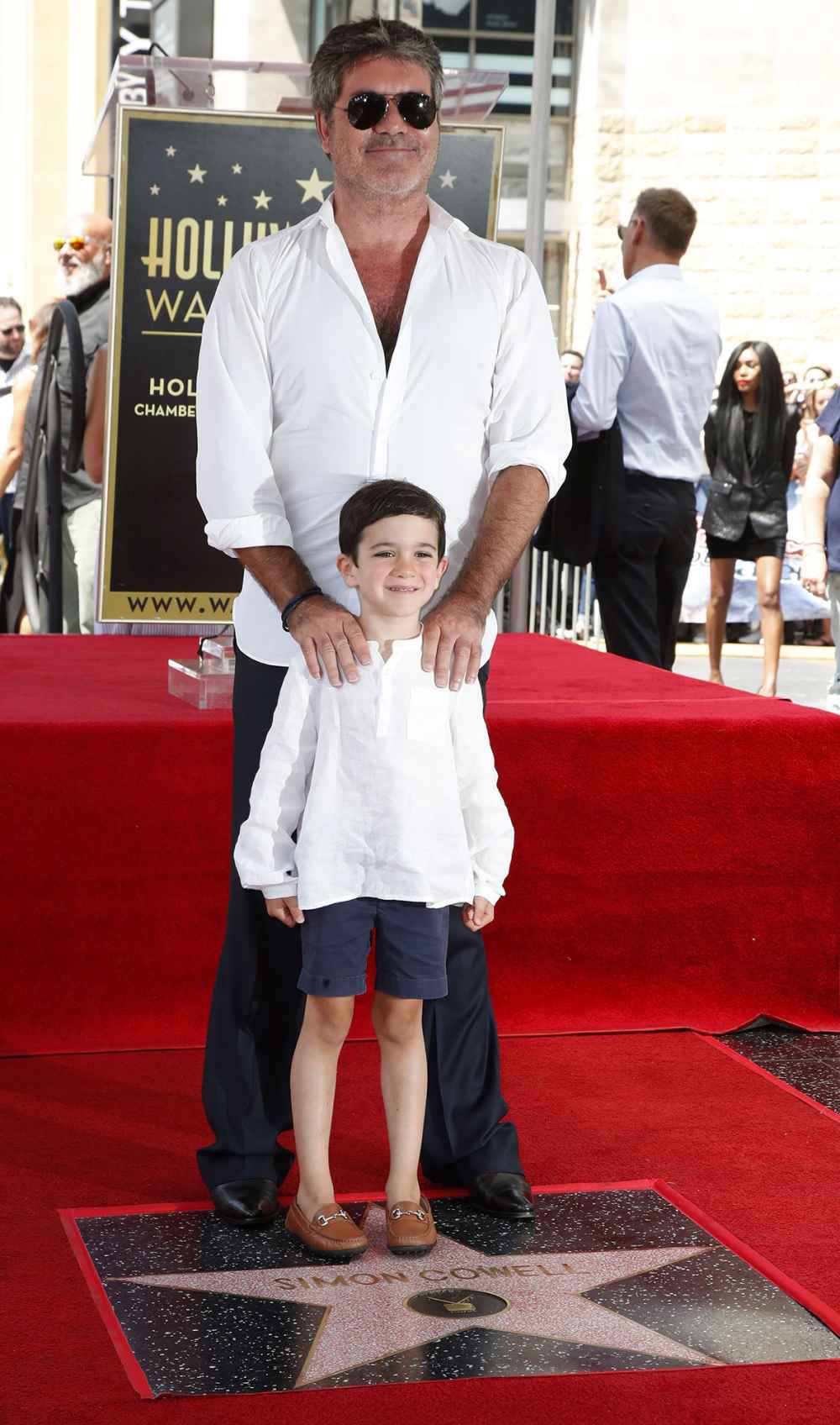 Simon Cowell and Son Eric Walk of Fame