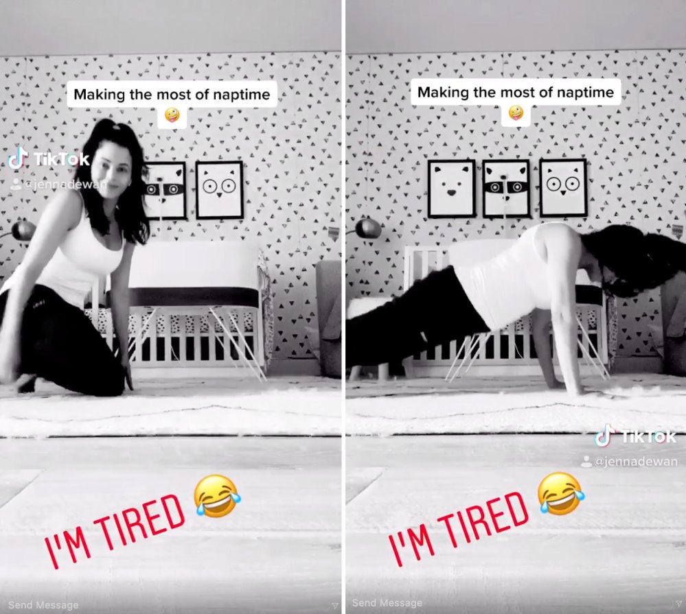 Jenna Dewan Makes the Most of Nap Time With Workout