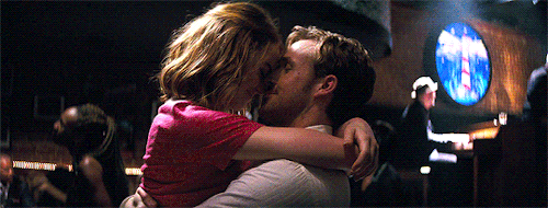 Ryan Gosling Emma Stone kiss la la land