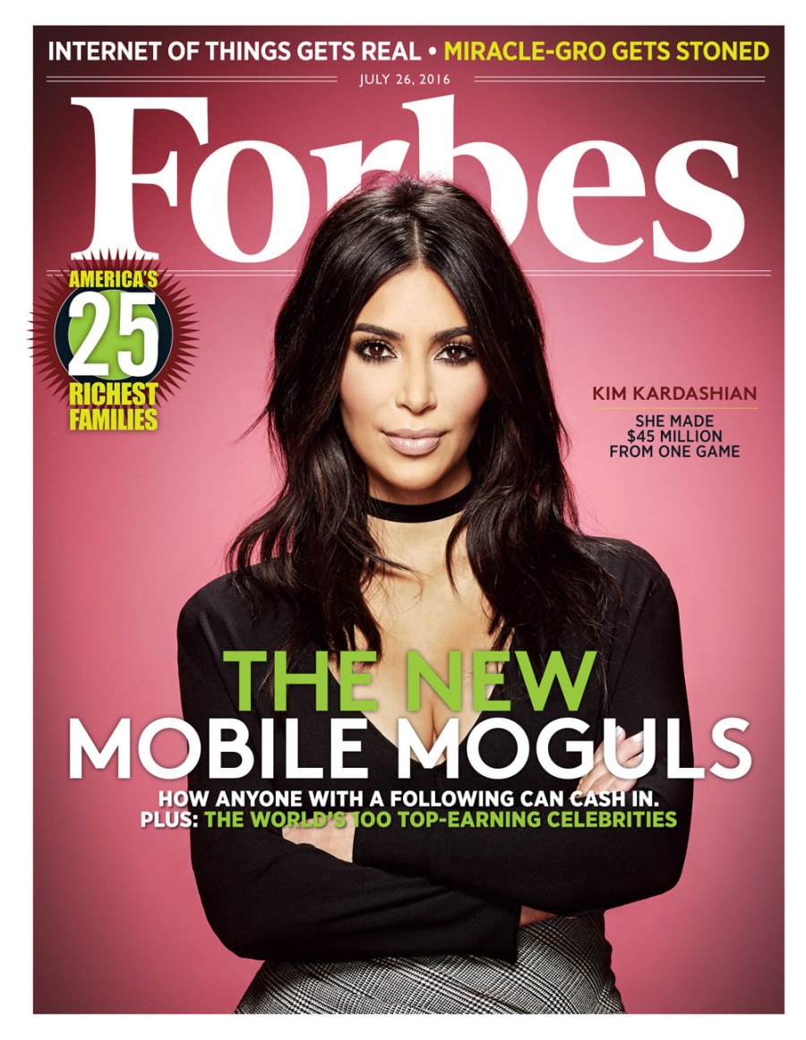 Kardashian-Jenner Family History With ForbesKim Kardashian Forbes Cover