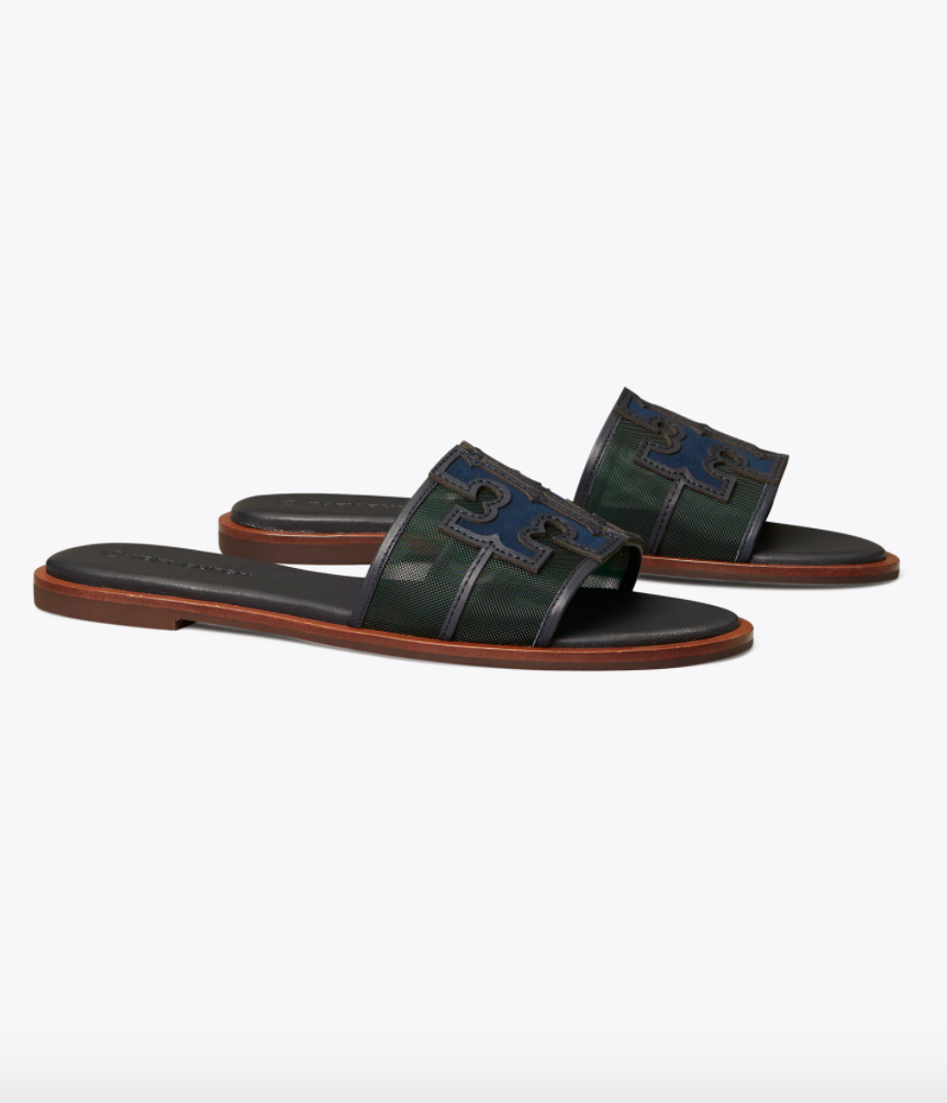 Ines Mesh Slide (Malachite : Perfect Navy)