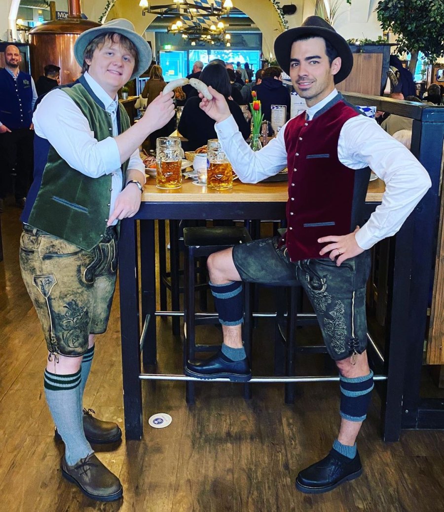 Lewis Capaldi and Joe Jonas beer