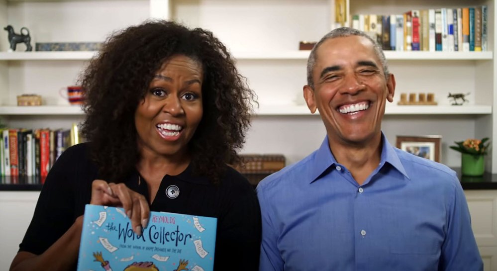 Michelle Barack Obama Tease Each Other Chicago Public Library Video