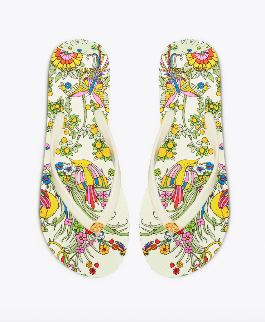 Printed Thin Flip-Flop (New Ivory : New Ivory Promised Land)