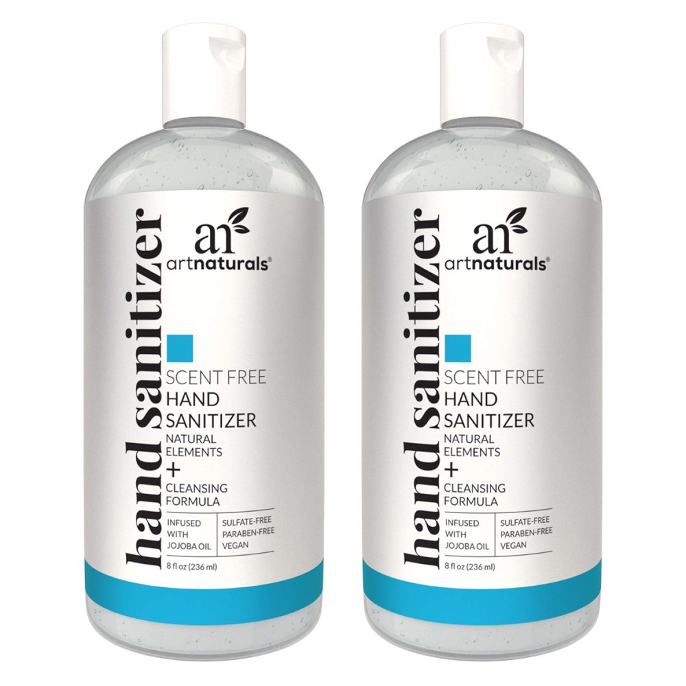 Artnaturals Alcohol Based Hand Sanitizer Gel (2 Pack x 8 Fl Oz / 220ml)