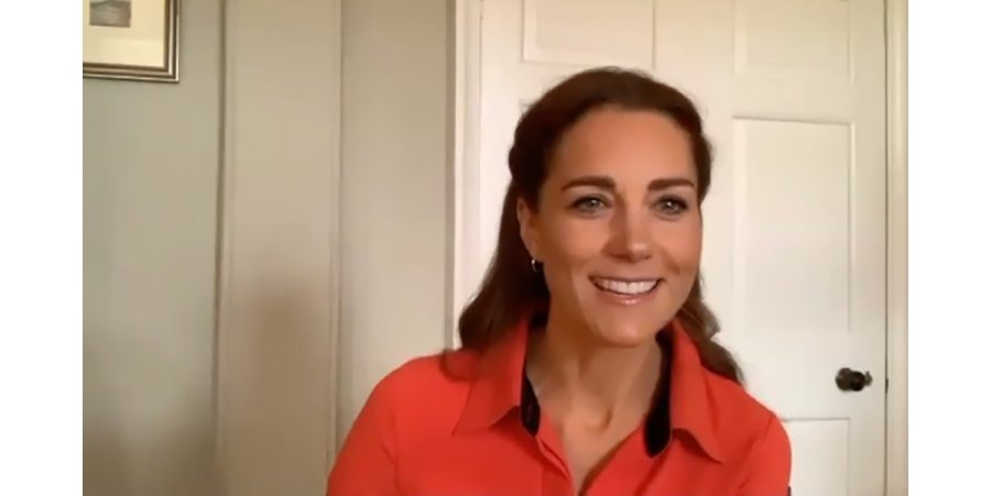 Duchess Kate Rocks a Half-Up Hairstyle During Zoom Call