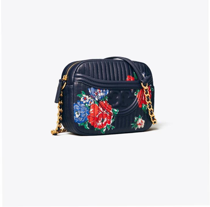 Fleming Soft Printed Camera Bag (Navy Tea Rose)