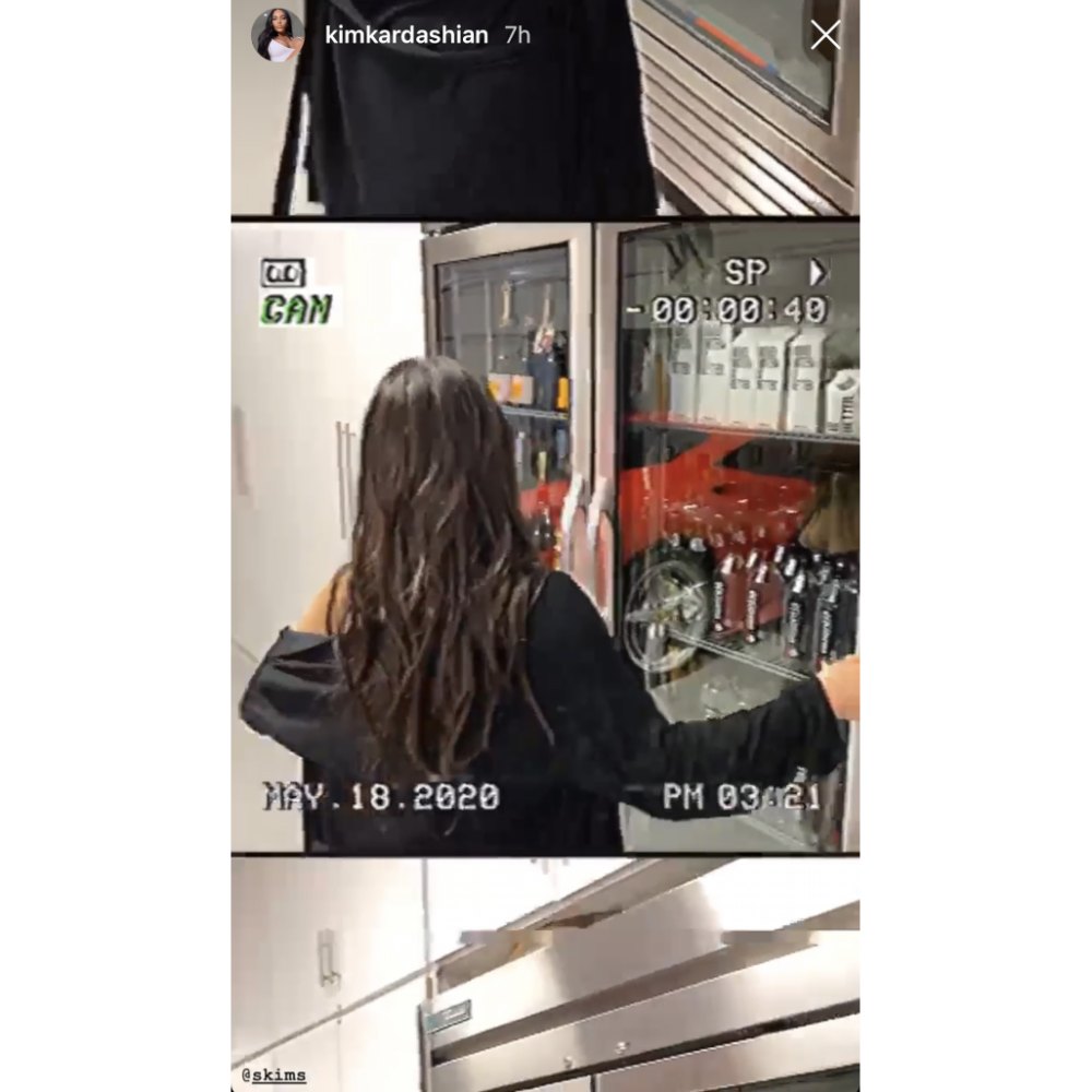 Kim Kardashian champagne fridge garage