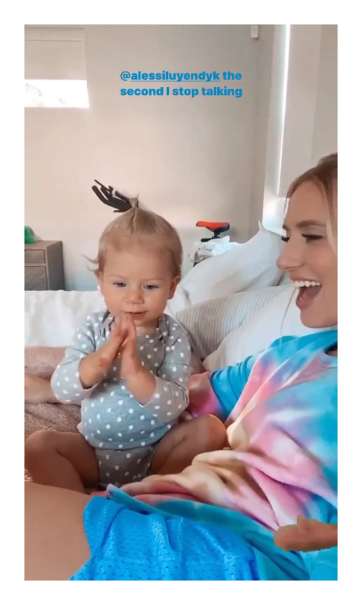 Lauren Burnham Luyendyk Instagram Alessi Clapping