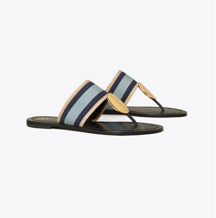 Patos Striped Disk Sandal