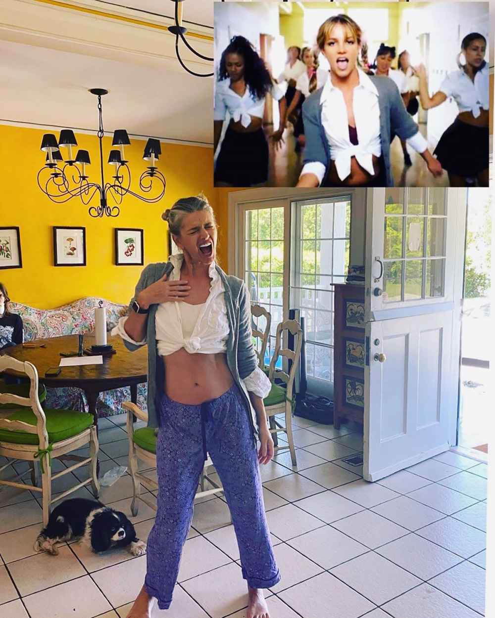 Paulina Porizkova, 55, Accidentally Channels Britney Spears' Schoolgirl Look