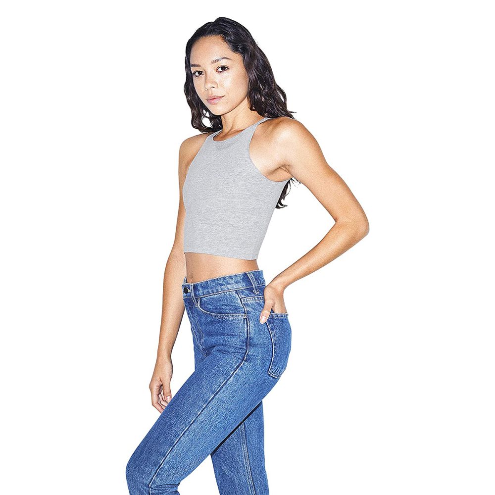 American Apparel Women’s Cotton Spandex Sleeveless Crop Top