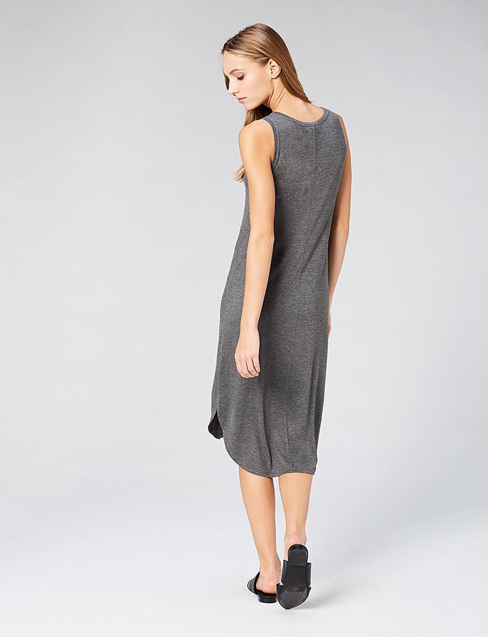 Daily Ritual Jersey Sleeveless V-Neck Midi Dress