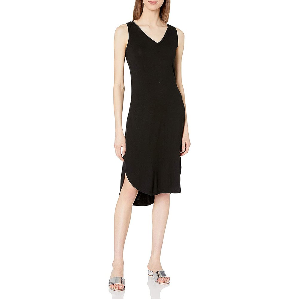 Daily Ritual Jersey Sleeveless V-Neck Midi Dress