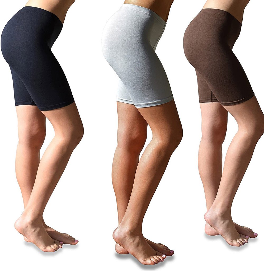 Sexy Basics 3-Pack Buttery-Soft Active Stretch Yoga Bike Shorts