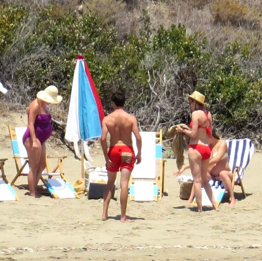 Pregnant Katy Perry Shows Growing Baby Bump at Beach With Orlando Bloom, Karlie Kloss and Joshua Kushner