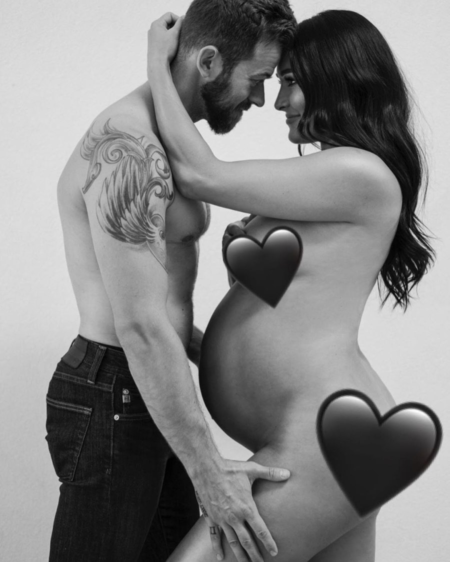 Pregnant Niki Bella Brie Bella Pose Nude Ahead Giving Birth Baby Bump Pics
