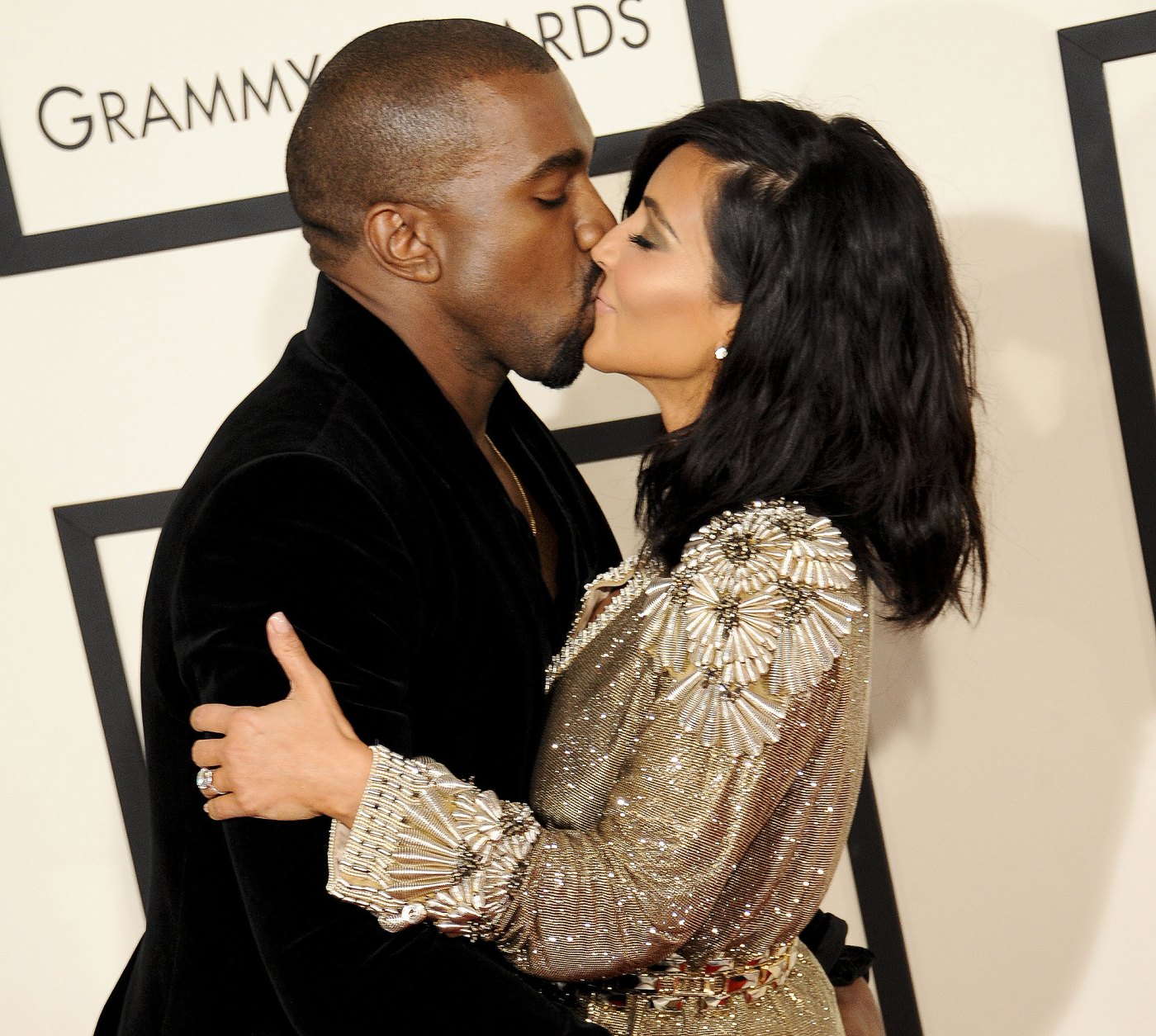 Kanye West Kisses Kim Kardashian After Rocky Few Months 