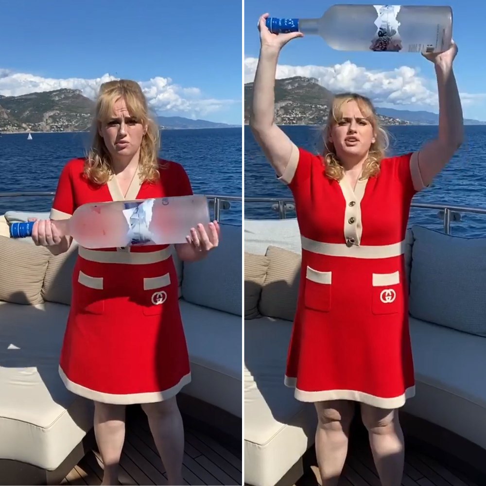 Rebel Wilson New Workout Routine Giant Bottle of Vodka