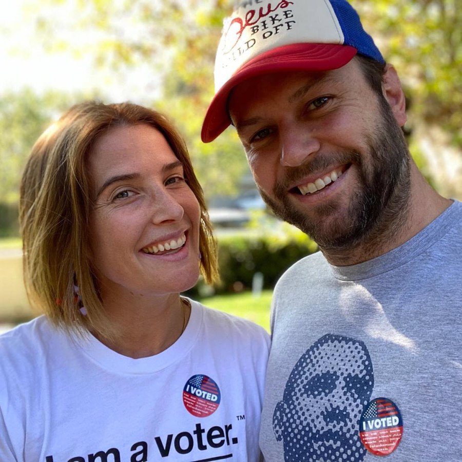 Cobie Smulders Taran Killam Stars Vote in 2020 Election See the Photos