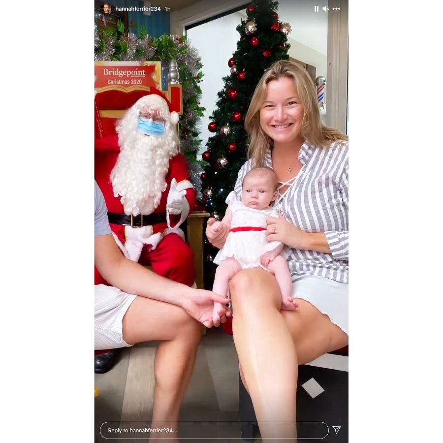 Hannah Ferrier and Daughter Ava Celebrity Kids Socially Distant Santa Visits in 2020 Holiday Season