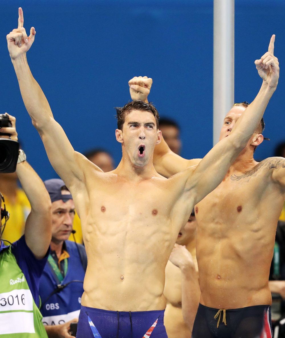 Michael Phelps Celebrating Olympic Win Cody Simpson Fulfills Life-Long Dream to Qualify for Olympic Swimming Trials